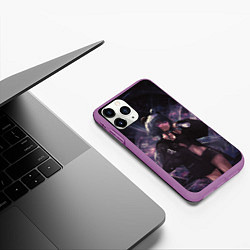 Чехол iPhone 11 Pro матовый Ganyu Гань Юй , Genshin Impact, цвет: 3D-фиолетовый — фото 2