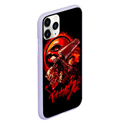 Чехол iPhone 11 Pro матовый Гатс, Каска, Рыцарь-Череп и Апостол-Яйцо Berserk, цвет: 3D-светло-сиреневый — фото 2