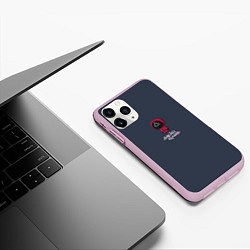 Чехол iPhone 11 Pro матовый Трeугольник, цвет: 3D-розовый — фото 2