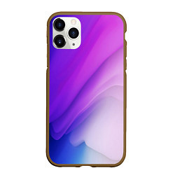 Чехол iPhone 11 Pro матовый Волновой Градиент, цвет: 3D-коричневый