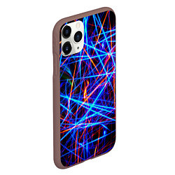 Чехол iPhone 11 Pro матовый NEON LINES Glowing Lines Effect, цвет: 3D-коричневый — фото 2