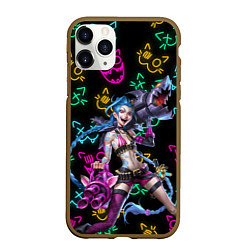 Чехол iPhone 11 Pro матовый JINX ARCANE NEON MEOW! LOL