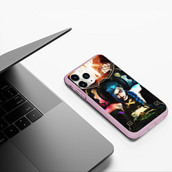 Чехол iPhone 11 Pro матовый ARCANE JINX ОБЛОЖКА LEAGUE OF LEGENDS, цвет: 3D-розовый — фото 2