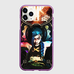Чехол iPhone 11 Pro матовый ARCANE JINX ОБЛОЖКА LEAGUE OF LEGENDS, цвет: 3D-фиолетовый