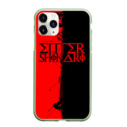 Чехол iPhone 11 Pro матовый Enter shikari Cyber, цвет: 3D-салатовый