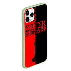 Чехол iPhone 11 Pro матовый Enter shikari Cyber, цвет: 3D-салатовый — фото 2