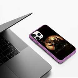 Чехол iPhone 11 Pro матовый Букер и Элизабет Арт, цвет: 3D-фиолетовый — фото 2