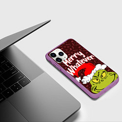 Чехол iPhone 11 Pro матовый ГРИНЧ GRINCH WHATEVER, цвет: 3D-фиолетовый — фото 2