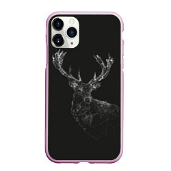 Чехол iPhone 11 Pro матовый DEER POLYGONS, цвет: 3D-розовый