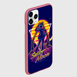 Чехол iPhone 11 Pro матовый Сейлор Мун космос, цвет: 3D-малиновый — фото 2