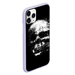 Чехол iPhone 11 Pro матовый Skulls glitch, цвет: 3D-светло-сиреневый — фото 2