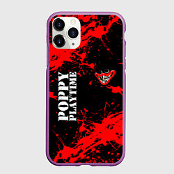 Чехол iPhone 11 Pro матовый POPPY PLAYTIME ИГРА ПОППИ ПЛЕЙТАЙМ ХАГГИ ВАГГИ, цвет: 3D-фиолетовый