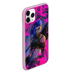 Чехол iPhone 11 Pro матовый Jinx v2 Arcane LoL, цвет: 3D-розовый — фото 2