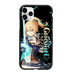 Чехол iPhone 11 Pro матовый Genshin Impact - Jean, цвет: 3D-черный