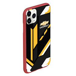 Чехол iPhone 11 Pro матовый CHEVROLET GEOMETRY LINES SPORT, цвет: 3D-красный — фото 2