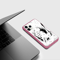Чехол iPhone 11 Pro матовый ВЕДЬМАК С МЕЧОМ ЗНАКИ НА СПИНЕ, цвет: 3D-малиновый — фото 2