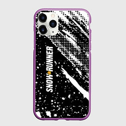 Чехол iPhone 11 Pro матовый SnowRunner Logo, цвет: 3D-фиолетовый