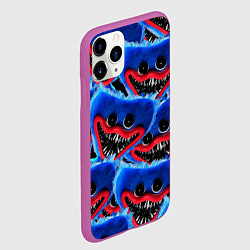 Чехол iPhone 11 Pro матовый УЖАСНОЕ ЛИЦО ХАГГИ ВАГГИ, цвет: 3D-фиолетовый — фото 2