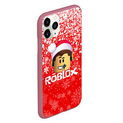 Чехол iPhone 11 Pro матовый ROBLOX НОВОГОДНИЙ SMILE 2022, цвет: 3D-малиновый — фото 2