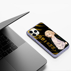 Чехол iPhone 11 Pro матовый SANO MANJIRO GOLD EDITION, цвет: 3D-светло-сиреневый — фото 2