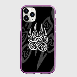 Чехол iPhone 11 Pro матовый ПЕЧАТЬ ВЕЛЕСА КОГТИ БЕЛЫЕ, цвет: 3D-фиолетовый