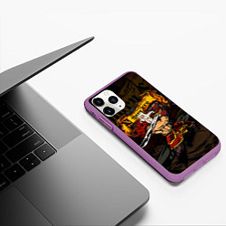 Чехол iPhone 11 Pro матовый DOTA 2 JUGGERNAUT ЮРНЕРО, цвет: 3D-фиолетовый — фото 2