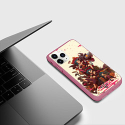 Чехол iPhone 11 Pro матовый ЛИГА ЛЕГЕНД JINX ARCANE, цвет: 3D-малиновый — фото 2