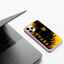 Чехол iPhone 11 Pro матовый The Witcher Neon, цвет: 3D-розовый — фото 2