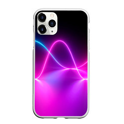 Чехол iPhone 11 Pro матовый Лучи света pink theme, цвет: 3D-белый