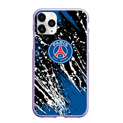 Чехол iPhone 11 Pro матовый PSG футбольный клуб, цвет: 3D-светло-сиреневый