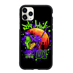 Чехол iPhone 11 Pro матовый Евангелион - Neon Genesis Evangelion, цвет: 3D-черный