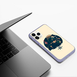 Чехол iPhone 11 Pro матовый Кейд-6, цвет: 3D-светло-сиреневый — фото 2