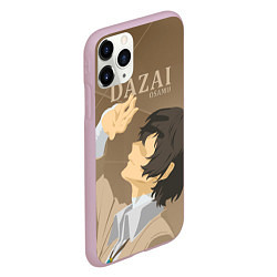 Чехол iPhone 11 Pro матовый Дазай Осаму Dazai Osamu, bungou stray dogs образ, цвет: 3D-розовый — фото 2