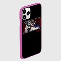 Чехол iPhone 11 Pro матовый Demon Slayer manga, цвет: 3D-фиолетовый — фото 2