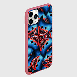 Чехол iPhone 11 Pro матовый ЛИЦО ХАГИ ВАГИ, POPPY PLAYTIME, цвет: 3D-малиновый — фото 2