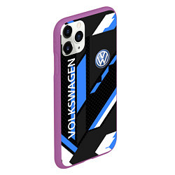 Чехол iPhone 11 Pro матовый VOLKSWAGEN GEOMETRY SPORT, цвет: 3D-фиолетовый — фото 2