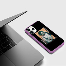 Чехол iPhone 11 Pro матовый Genshin Impact Xiao, цвет: 3D-фиолетовый — фото 2