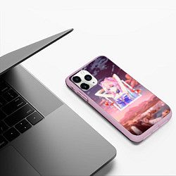 Чехол iPhone 11 Pro матовый Кокоми Сангономия Kokomi Sangonomiya, Genshin Impa, цвет: 3D-розовый — фото 2