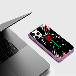 Чехол iPhone 11 Pro матовый Новогодний PAYTON MOORMEIE ТИКТОКЕР, цвет: 3D-фиолетовый — фото 2