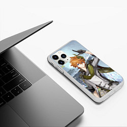 Чехол iPhone 11 Pro матовый Новогодний Чайлд, цвет: 3D-белый — фото 2