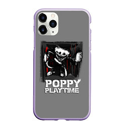 Чехол iPhone 11 Pro матовый POPPY PLAYTIME - ПОППИ ПЛЕЙТАЙМ РИСУНОК, цвет: 3D-светло-сиреневый