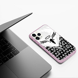 Чехол iPhone 11 Pro матовый WALHALLA TEAM ИЕРОГЛИФЫ TOKYO REVENGERS, цвет: 3D-розовый — фото 2