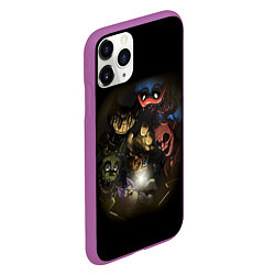 Чехол iPhone 11 Pro матовый POPPY PLAYTIME FIVE NIGHTS AT FREDDYS BENDY, цвет: 3D-фиолетовый — фото 2