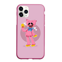 Чехол iPhone 11 Pro матовый KISSY MISSY POPPY PLAYTIME ПОППИ ПЛЕЙТАЙМ КИССИ МИ, цвет: 3D-малиновый