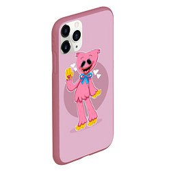 Чехол iPhone 11 Pro матовый KISSY MISSY POPPY PLAYTIME ПОППИ ПЛЕЙТАЙМ КИССИ МИ, цвет: 3D-малиновый — фото 2