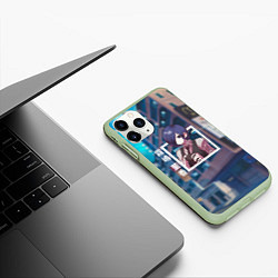 Чехол iPhone 11 Pro матовый Токийский гуль Tokyo Ghoul, Тока Киришима Touka Ki, цвет: 3D-салатовый — фото 2