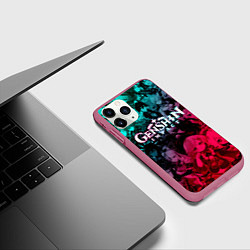 Чехол iPhone 11 Pro матовый GENSHIN IMPACT NEON HEROES ГЕНШИН ИМПАКТ НЕОН ГЕРО, цвет: 3D-малиновый — фото 2