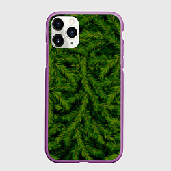 Чехол iPhone 11 Pro матовый Текстура Ели Елка Паттерн, цвет: 3D-фиолетовый