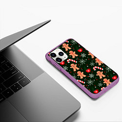 Чехол iPhone 11 Pro матовый НОВЫЙ ГОД 2022 АТМОСФЕРА, цвет: 3D-фиолетовый — фото 2