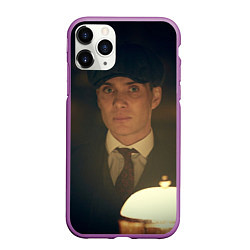 Чехол iPhone 11 Pro матовый Острые Козырьки 2, цвет: 3D-фиолетовый